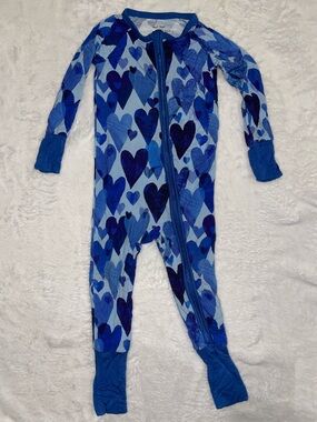 Little Sleepies Watercolor Hearts Zippy